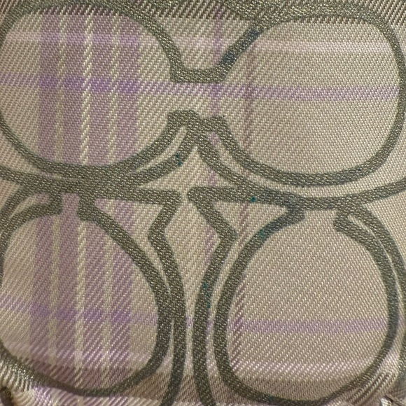 Coach y2k lavender purple Plaid Gold Card Holder - Picture 3 of 5